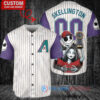 Arizona Diamondbacks x Jack Skellington and Sally The Nightmare Before Christmas with World Series Trophy Custom Baseball Jersey Cream-Purple