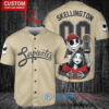 Arizona Diamondbacks x Jack Skellington and Sally The Nightmare Before Christmas with World Series Trophy Custom Baseball Jersey Sand
