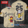 Arizona Diamondbacks x Pikachu Pokemon with Trophy Custom Baseball Jersey Sand