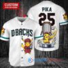Arizona Diamondbacks x Pikachu Pokemon with Trophy Custom Baseball Jersey White