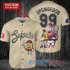 Arizona Diamondbacks x SpongeBob SquarePants with Trophy Custom Baseball Jersey Sand