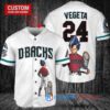 Arizona Diamondbacks x Vegeta Super Saiyan Dragon Ball Z with Trophy Custom Baseball Jersey White