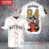 Astros x Freddy Krueger Halloween World Series Trophy Baseball Jersey White