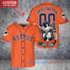Astros x Jack Skellington Sally World Series Trophy Baseball Jersey Orange