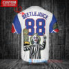 Atlanta Braves Beetlejuice Halloween World Series Trophy Baseball Jersey White
