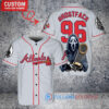 Atlanta Braves Ghostface Scream World Series Trophy Baseball Jersey Gray