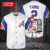 Atlanta Braves x Dr Seuss with World Series Trophy Custom Baseball Jersey White City Connect