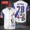 Atlanta Braves x Halloween Michael Myers with Trophy Custom Baseball Jersey White City Connect