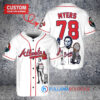 Atlanta Braves x Halloween Michael Myers with Trophy Custom Baseball Jersey White