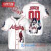 Atlanta Braves x Joker DC Comics with Trophy Custom Baseball Jersey White