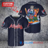 Atlanta Braves x Lilo & Stitch with Trophy Baseball Jersey Navy