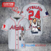 Atlanta Braves x Luke Skywalker Star Wars with Trophy Custom Baseball Jersey Gray