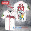 Atlanta Braves x Rick and Morty with Trophy Custom Baseball Jersey White