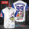 Atlanta Braves x SpongeBob SquarePants with Trophy Custom Baseball Jersey White City Connect