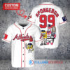 Atlanta Braves x SpongeBob SquarePants with Trophy Custom Baseball Jersey White