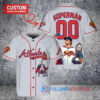 Atlanta Braves x Superman DC Comics with Trophy Custom Baseball Jersey Gray