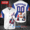 Atlanta Braves x Superman DC Comics with Trophy Custom Baseball Jersey White City Connect