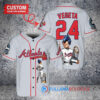 Atlanta Braves x Vegeta Super Saiyan Dragon Ball Z with Trophy Custom Baseball Jersey Gray