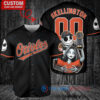Baltimore Orioles Jack Skellington Sally World Series Trophy Baseball Jersey Black V2