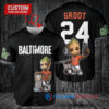 Baltimore Orioles x Baby Groot Marvel Guardians Of The Galaxy with Trophy Custom Baseball Jersey Black City Connect