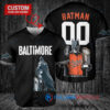 Baltimore Orioles x DC Comics Batman The Dark Knight with Trophy Custom Baseball Jersey Black City Connect