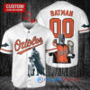 Baltimore Orioles x DC Comics Batman The Dark Knight with Trophy Custom Baseball Jersey White