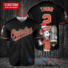 Baltimore Orioles x Dr Seuss with World Series Trophy Custom Baseball Jersey Black