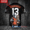 Baltimore Orioles x Friday the 13th Jason Voorhees Halloween with World Series Trophy Custom Baseball Jersey Black City Connect