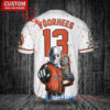 Baltimore Orioles x Friday the 13th Jason Voorhees Halloween with World Series Trophy Custom Baseball Jersey White