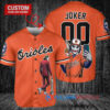 Baltimore Orioles x Joker DC Comics with Trophy Custom Baseball Jersey Orange