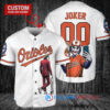 Baltimore Orioles x Joker DC Comics with Trophy Custom Baseball Jersey White