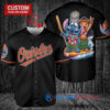 Baltimore Orioles x Lilo & Stitch with Trophy Baseball Jersey Black