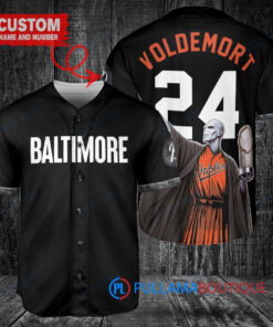 Baltimore Orioles x Lord Voldemort Baseball Jersey - Black Trophy Design