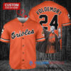 Baltimore Orioles x Lord Voldemort Harry Potter with Trophy Custom Baseball Jersey Orange