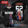 Baltimore Orioles x Marvel Spiderman with Trophy Custom Baseball Jersey Black City Connect