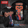 Baltimore Orioles x Marvel Spiderman with Trophy Custom Baseball Jersey Black