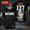 Baltimore Orioles x Rick and Morty with Trophy Custom Baseball Jersey Black City Connect