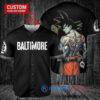 Baltimore Orioles x Son Goku Kakarot Super Saiyan Dragon Ball Z with Trophy Baseball Jersey Black City Connect