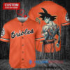 Baltimore Orioles x Son Goku Kakarot Super Saiyan Dragon Ball Z with Trophy Baseball Jersey Orange
