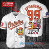 Baltimore Orioles x SpongeBob SquarePants with Trophy Custom Baseball Jersey White