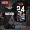 Baltimore Orioles x Thor Marvel with Trophy Custom Baseball Jersey Black City Connect