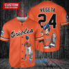 Baltimore Orioles x Vegeta Super Saiyan Dragon Ball Z with Trophy Custom Baseball Jersey Orange