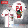 Boston Red Sox Baby Yoda Star Wars Mandalorian Trophy Baseball Jersey White