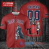 Boston Red Sox x DC Comics Batman The Dark Knight with Trophy Custom Baseball Jersey Red
