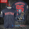 Boston Red Sox x Ghostface Scream Halloween Halloween with World Series Trophy Custom Baseball Jersey Navy