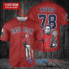 Boston Red Sox x Halloween Michael Myers with Trophy Custom Baseball Jersey Red