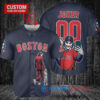 Boston Red Sox x Joker DC Comics with Trophy Custom Baseball Jersey Navy