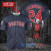 Boston Red Sox x Lord Voldemort Harry Potter with Trophy Custom Baseball Jersey Navy