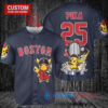 Boston Red Sox x Pikachu Pokemon with Trophy Custom Baseball Jersey Navy