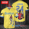 Boston Red Sox x Wolverine Logan with Trophy Custom Baseball Jersey Gold-Light Blue City Connect